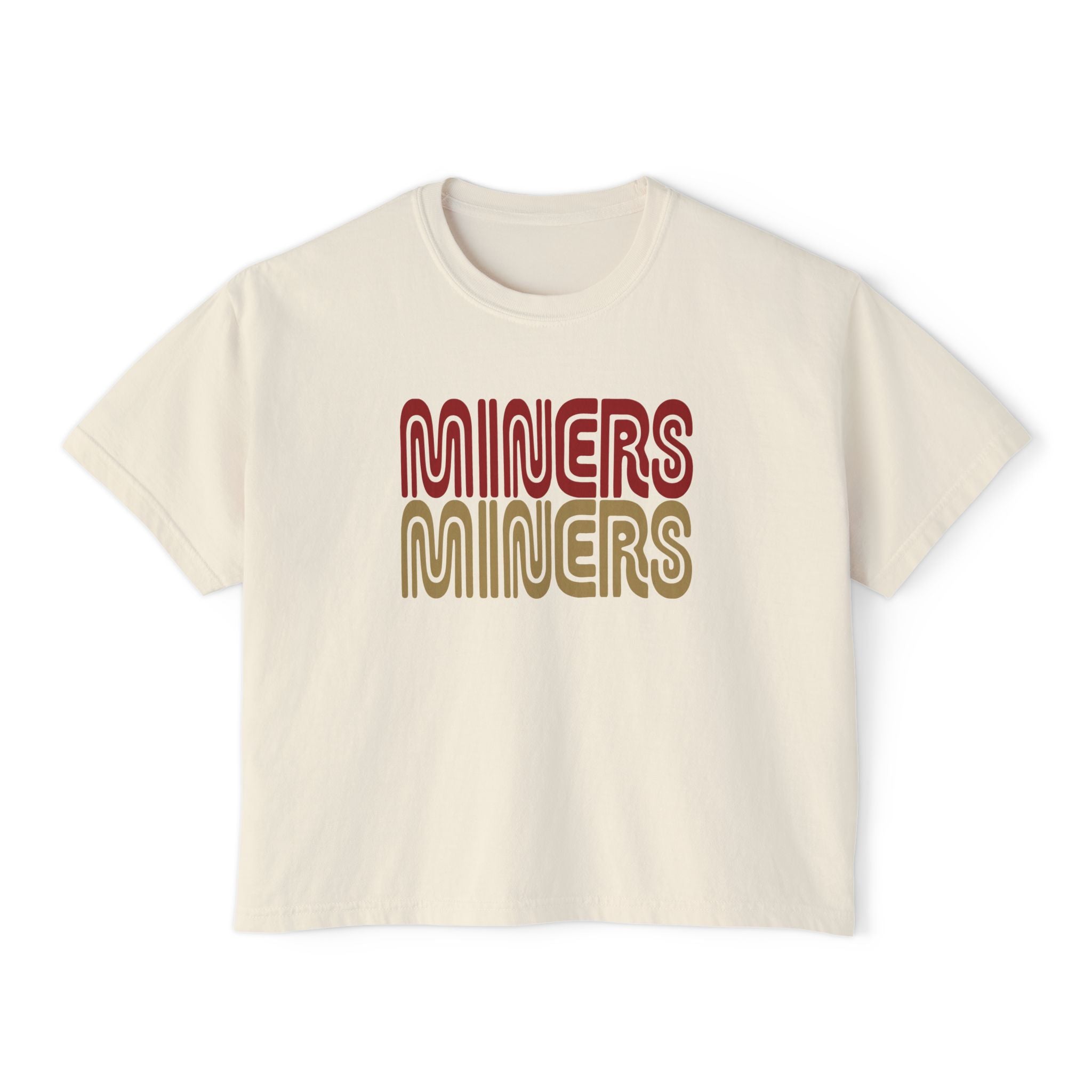 Women’s Retro SF "MINERS" Boxy Tee – Vintage Transit Edition