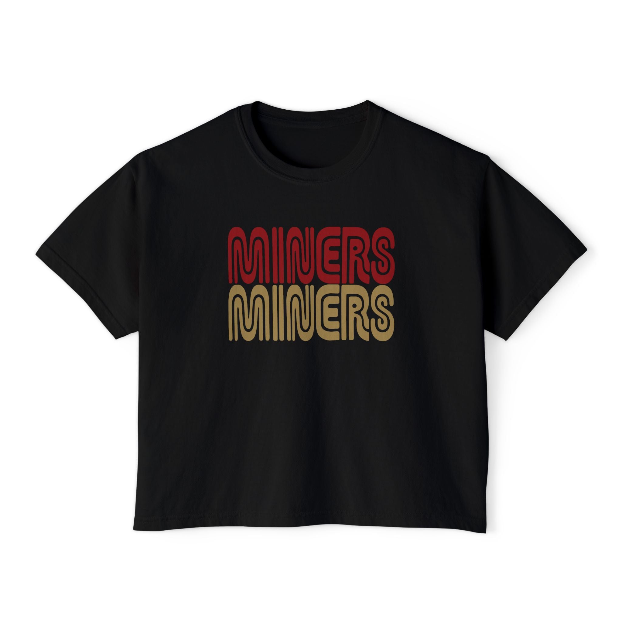 Women’s Retro SF "MINERS" Boxy Tee – Vintage Transit Edition