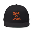 Love Is Louder Embroidered Flat Bill Cap