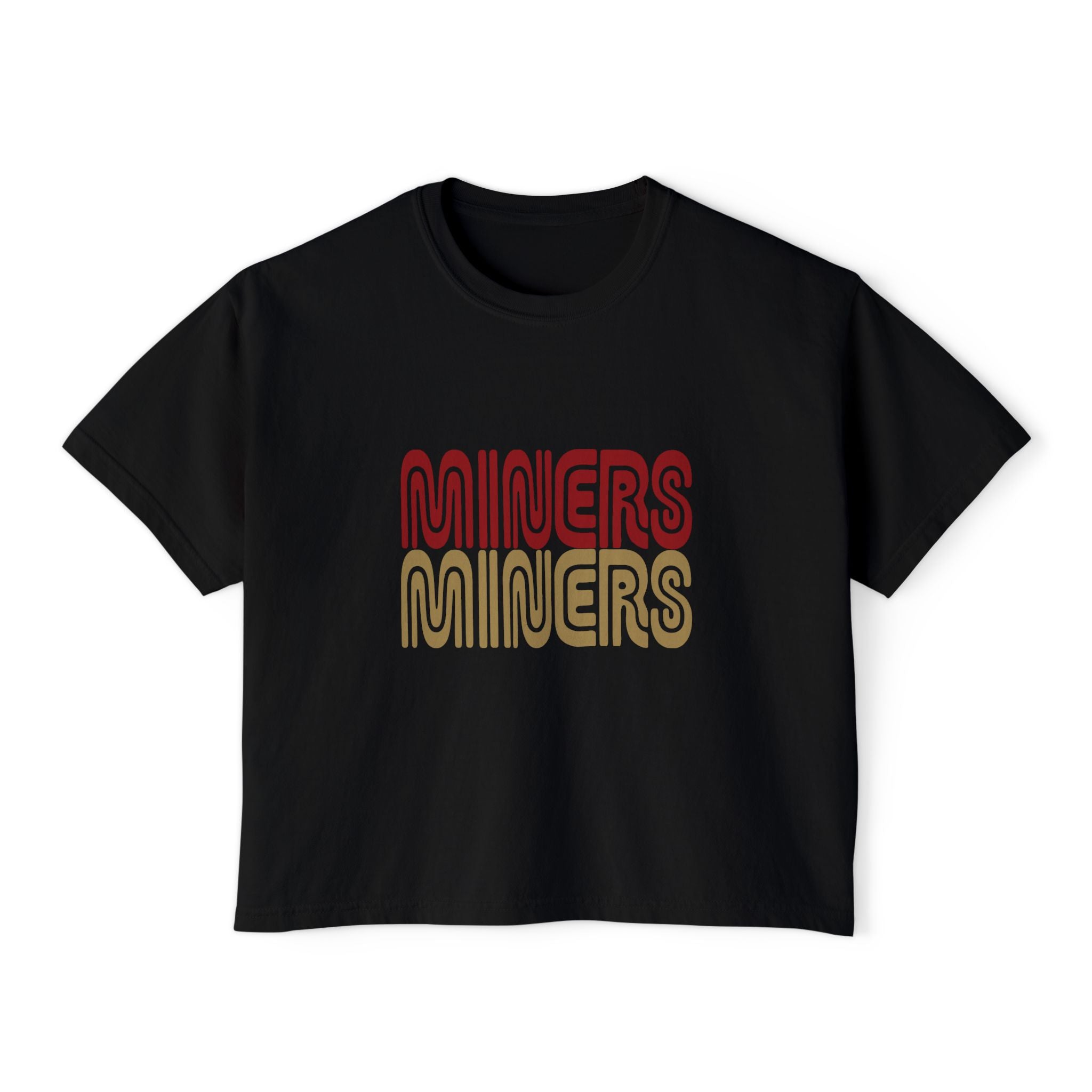 Women’s Retro SF "MINERS" Boxy Tee – Vintage Transit Edition