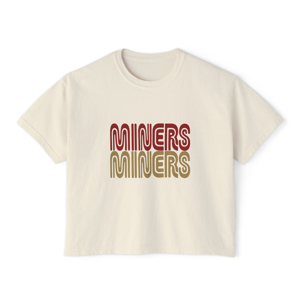 Women’s Retro SF "MINERS" Boxy Tee – Vintage Transit Edition