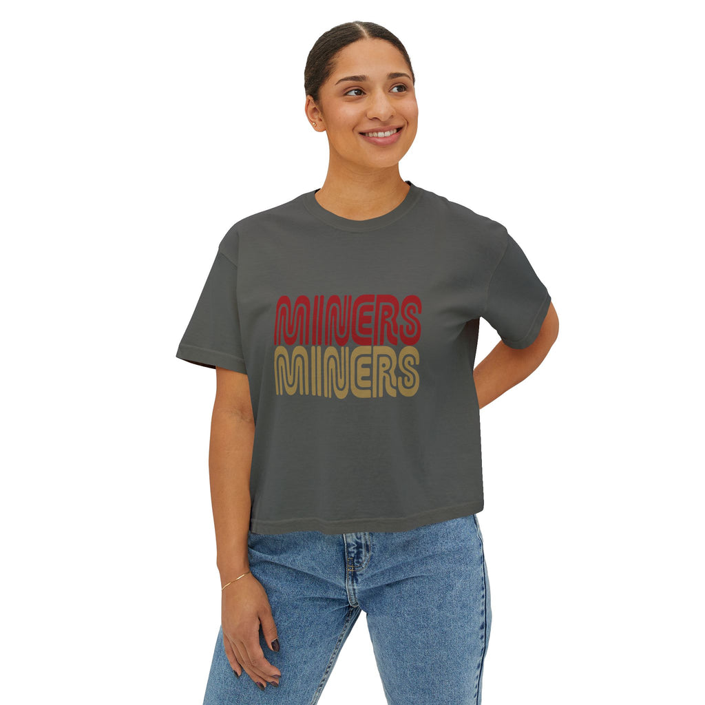 Women’s Retro SF "MINERS" Boxy Tee – Vintage Transit Edition