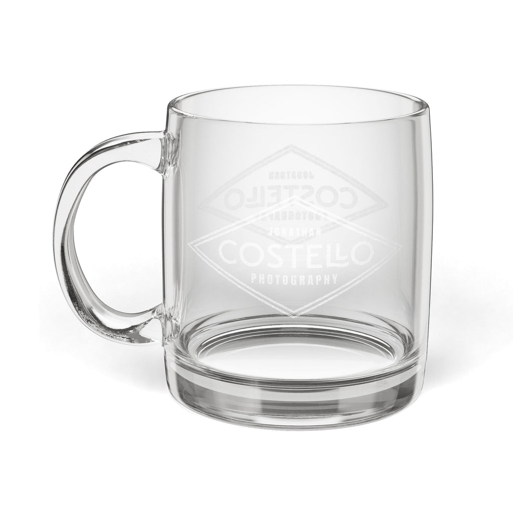 The Clear Choice: Engraved Glass Mug, 12.25 oz