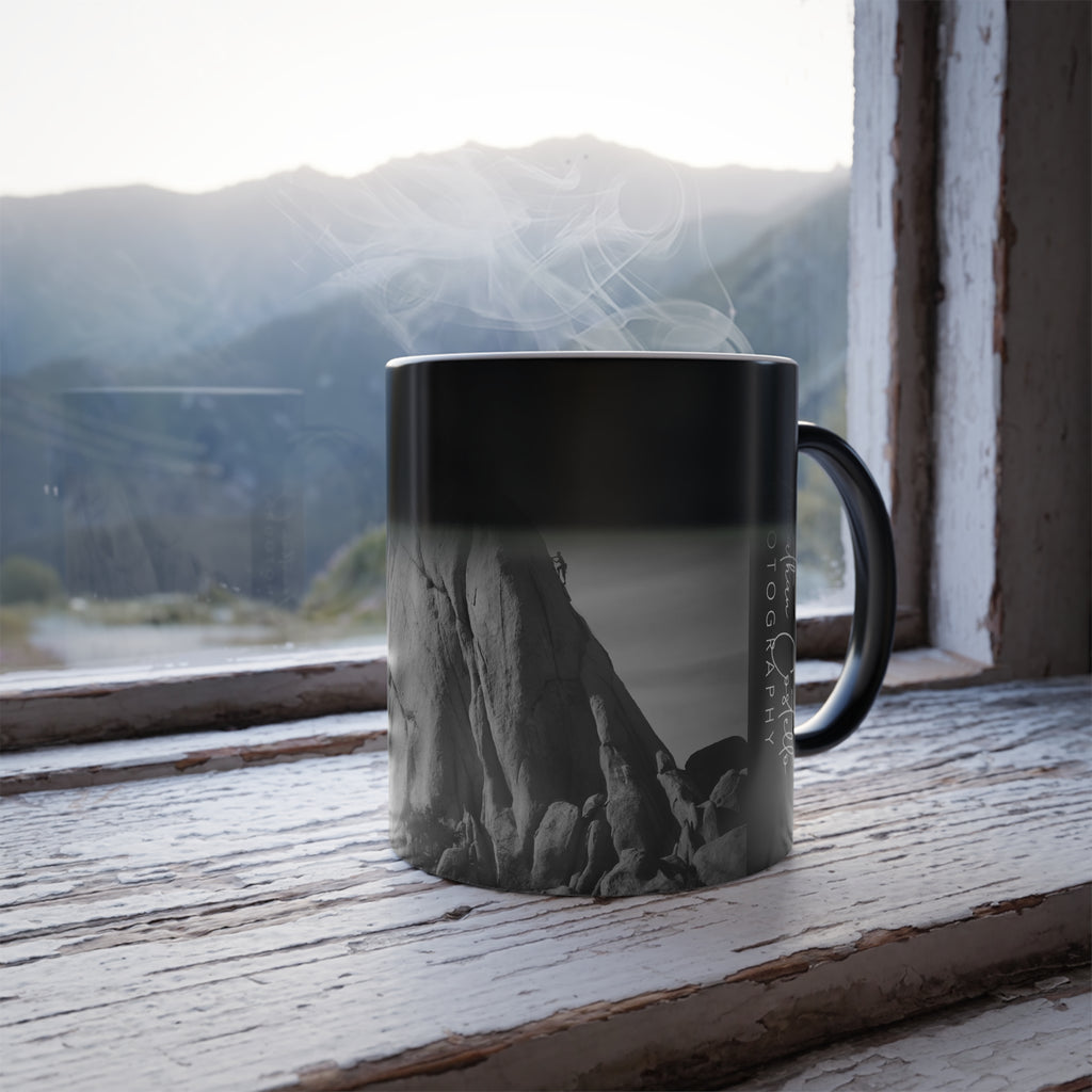 The Reveal: Hidden Valley Climber Morphing Mug, Black, 11oz