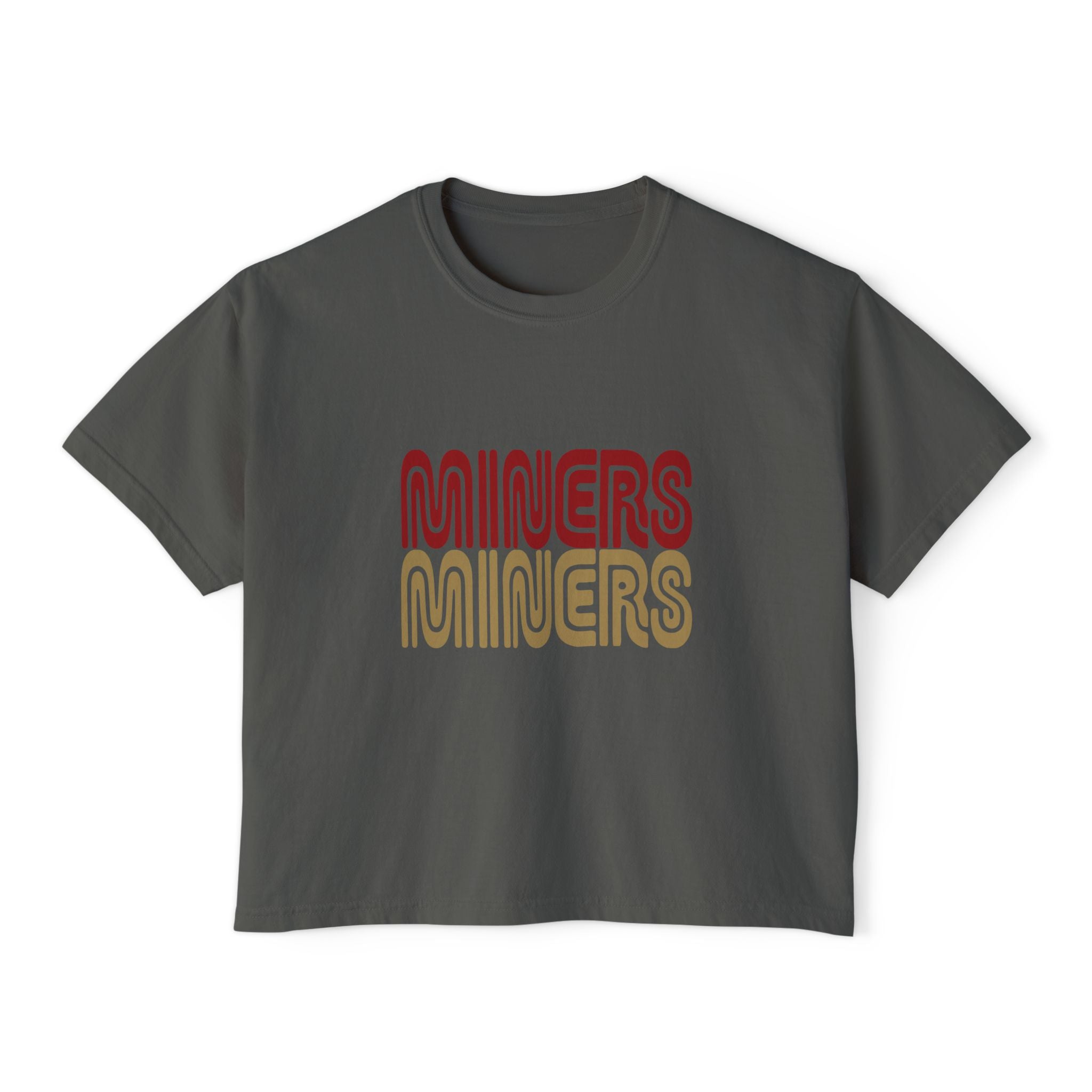 Women’s Retro SF "MINERS" Boxy Tee – Vintage Transit Edition