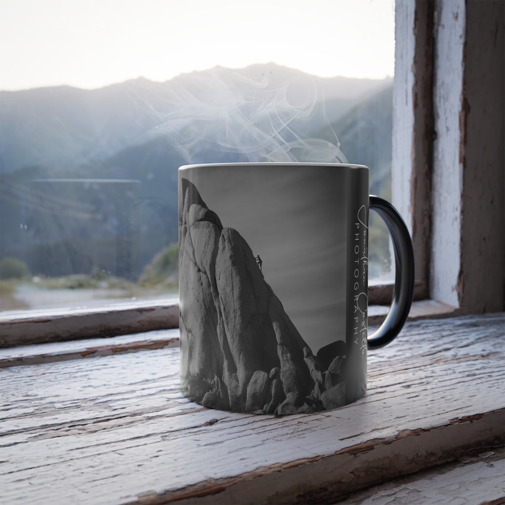 The Reveal: Hidden Valley Climber Morphing Mug, Black, 11oz